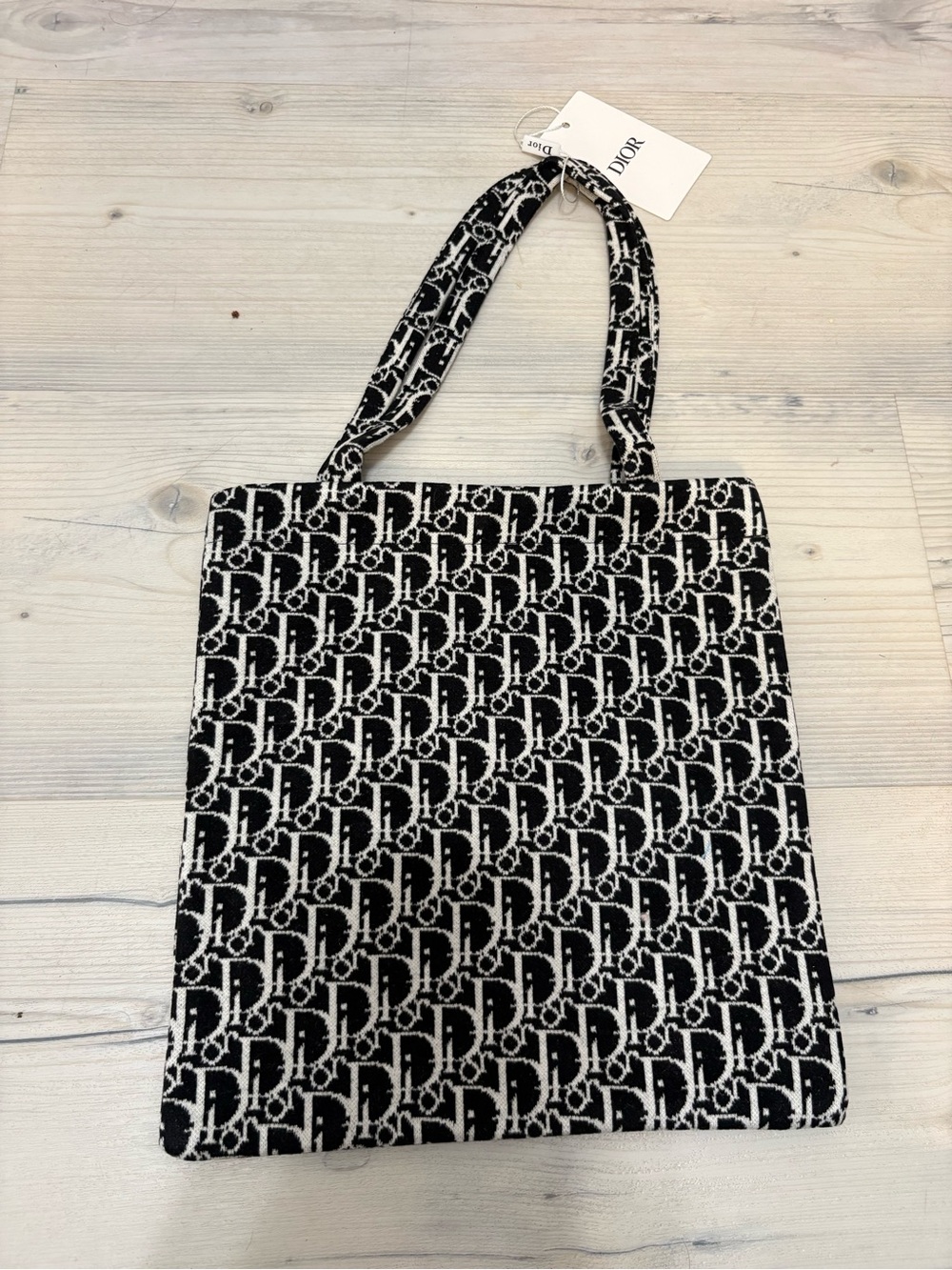 VIP GWP Dior Oblique Canvas Tote Bag Black White NWT